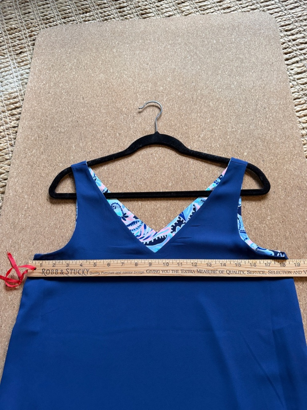 Reversible Lilly Pulitzer Paisley Floral Tank Top - Navy and Pink - Picture 4 of 4